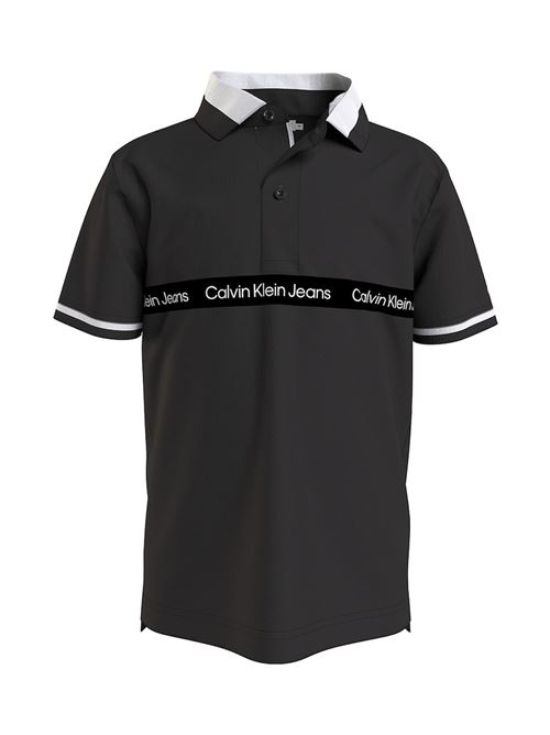 CKJ LOGO TAPE SS POLO CALVIN KLEIN JEANS | IB0IB01638/BEH